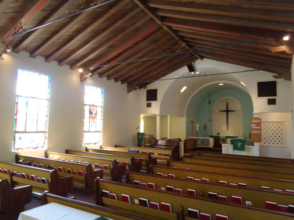 look inside a church building