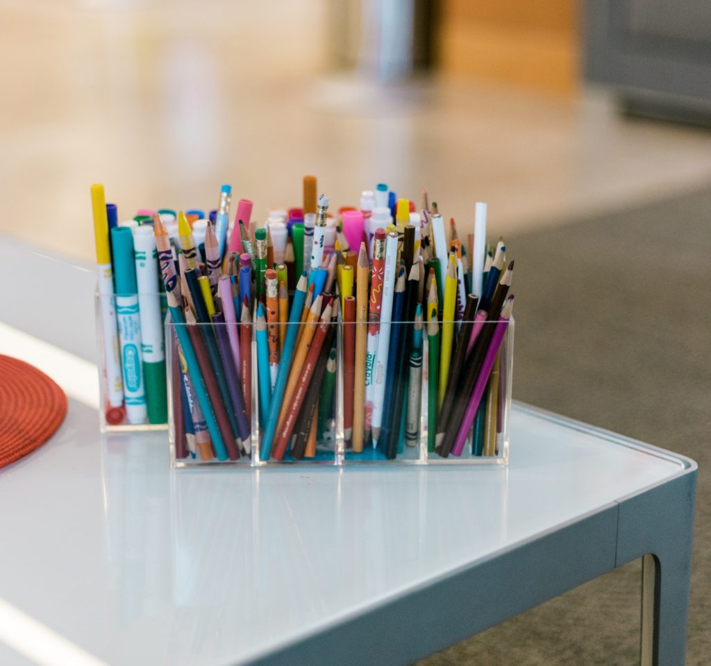 Colorful organizer on school desk commercial real estate companies in the bay area