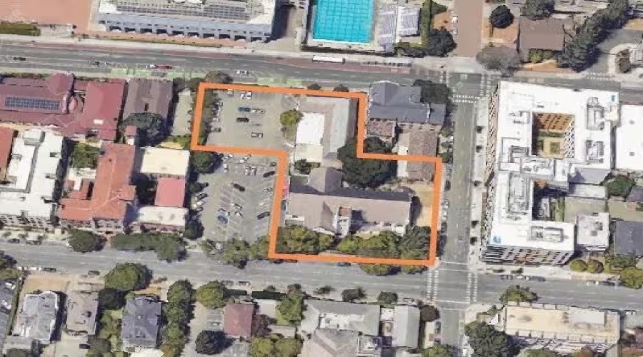 Aerial image of 2362 Bancroft Way, Berkeley, CA