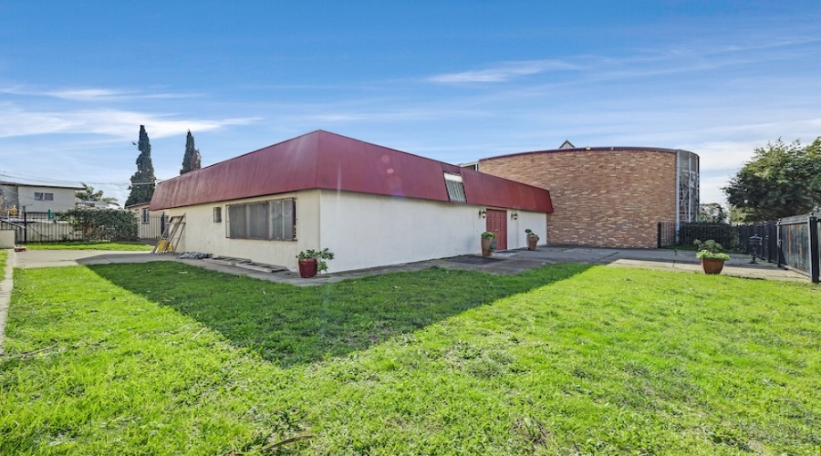 Exterior church building, rear