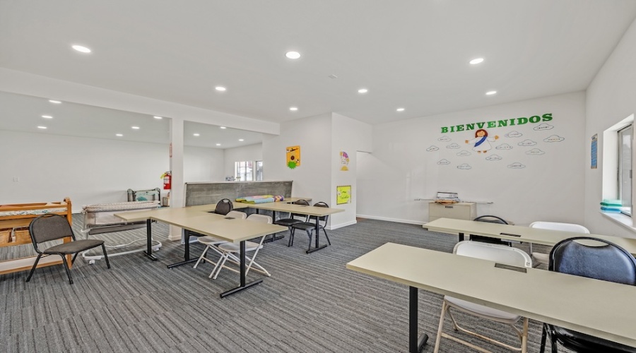 Interior church building, meeting/instruction space