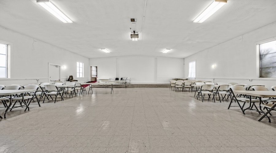 Interior church building, multi-use space